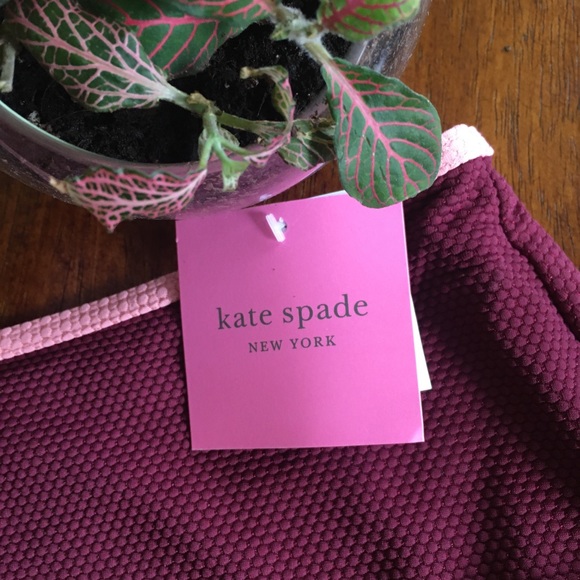 Kate Spade Deep Plum High Waist Bikini Bottoms Sz S ✨host pick✨ - Picture 5 of 10
